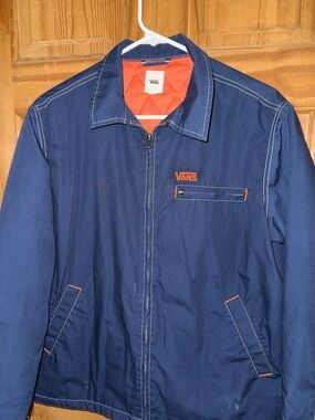 Vans Navy Jacket with Orange Trim